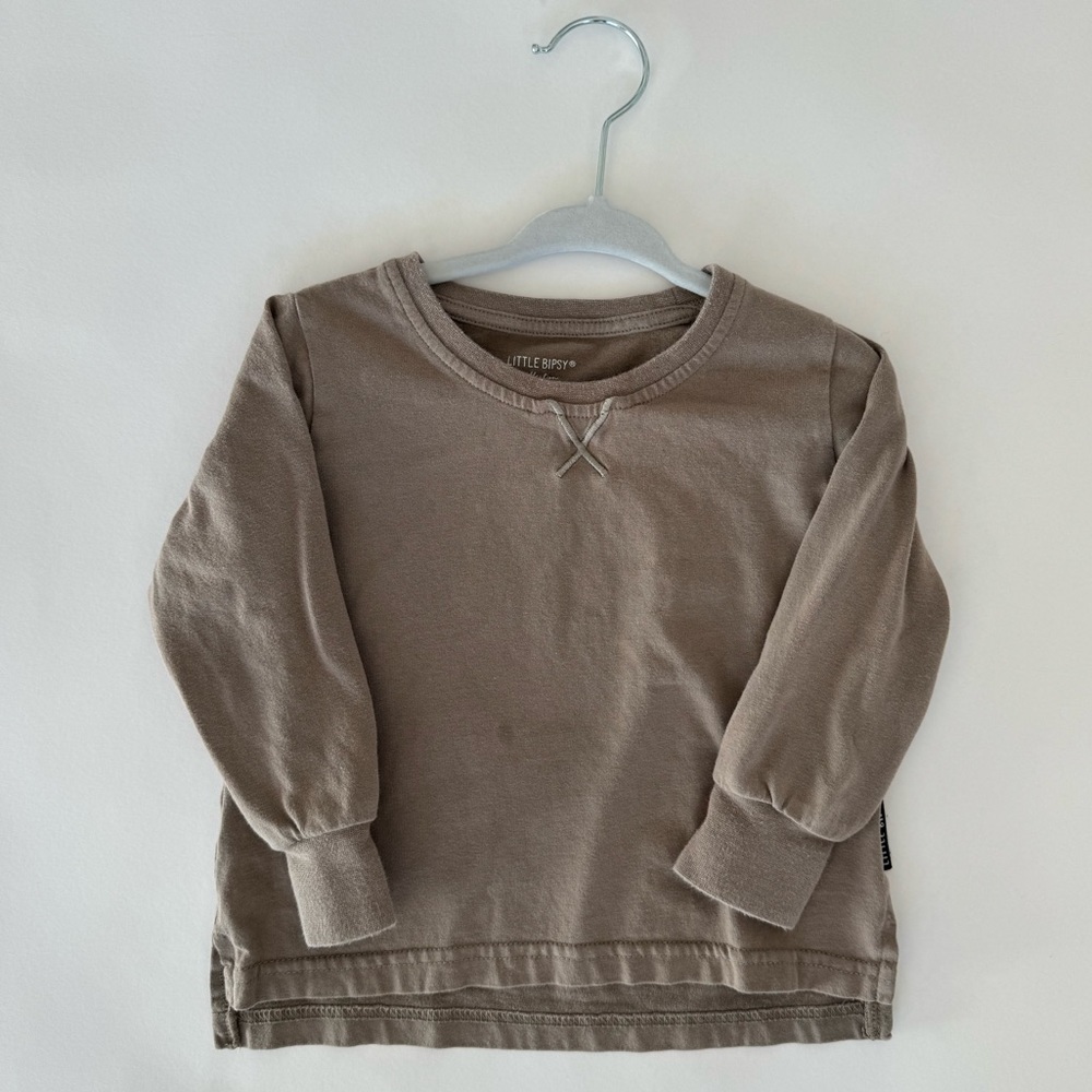 Little Bipsy Long Sleeve Tee, 18-24m , Mushroom